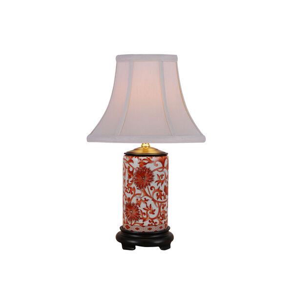 Porcelain Ware One-Light Small Orange Lamp, image 1