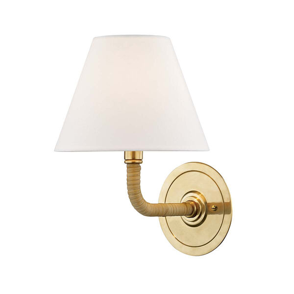 Curves No.1 Aged Brass One-Light Wall Sconce, image 1
