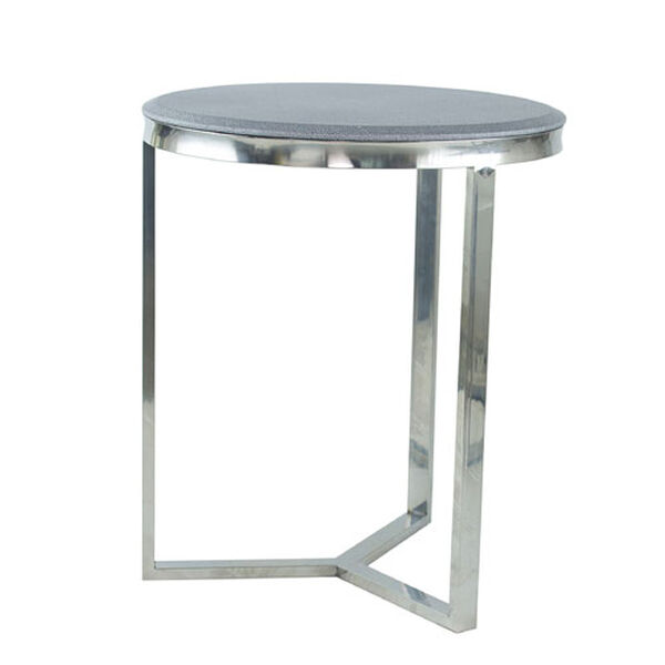 Pedestals Gray Silver Nesting Table, Set of Two, image 2