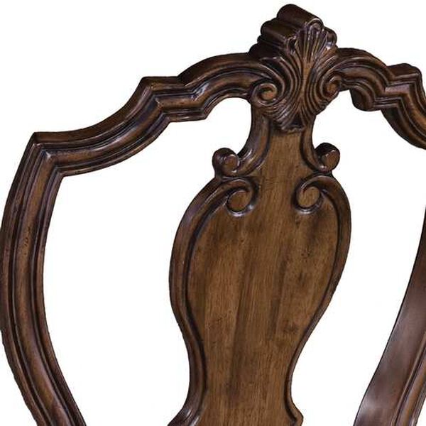 San Mateo Brown Carved Back Arm Chair, image 4