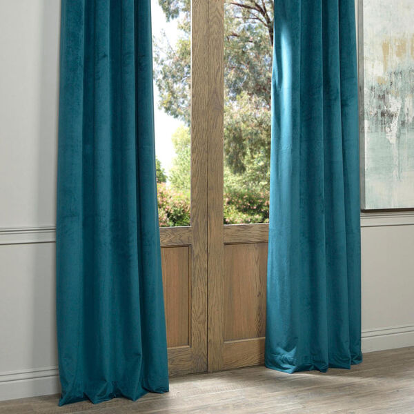 Signature Everglade Teal 84 x 50-Inch Grommet Blackout Curtain Single Panel, image 3
