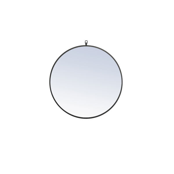 Eternity Black 28-Inch Round Mirror, image 1