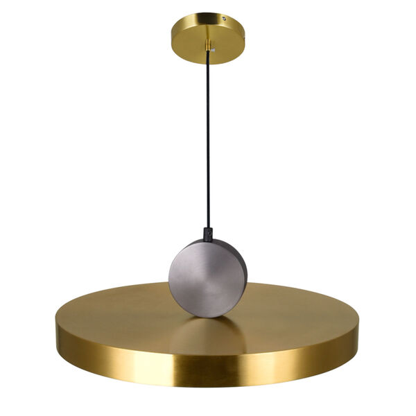 Saleen Brass Black LED Pendant, image 2