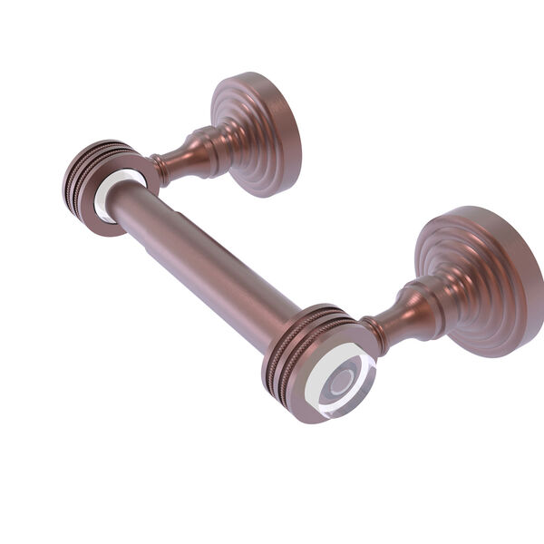 Pacific Grove Antique Copper Two-Inch Two Post Toilet Paper Holder with Dotted Accents, image 1