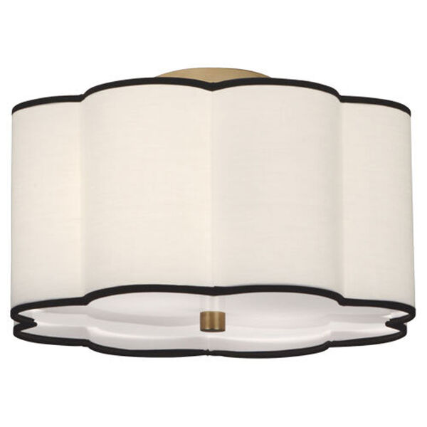 Axis Aged Brass Two-Light Flush Mount, image 1