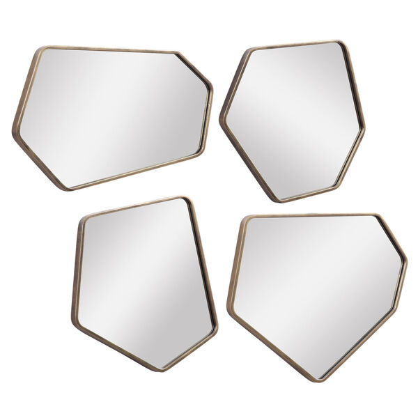 Linneah Aged Gold Mirrors, Set of 4, image 4