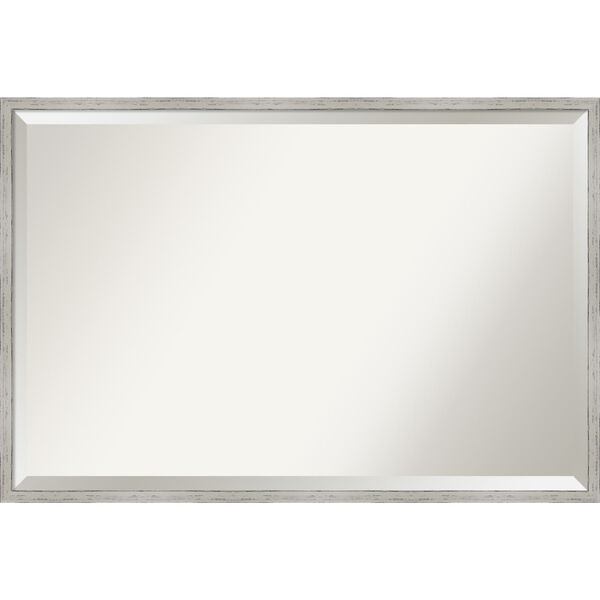 Shiplap White 37W X 25H-Inch Decorative Wall Mirror, image 1