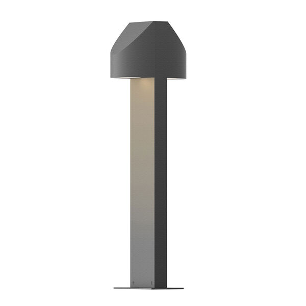 Inside-Out Shear Textured Gray 22-Inch LED Double Bollard, image 1