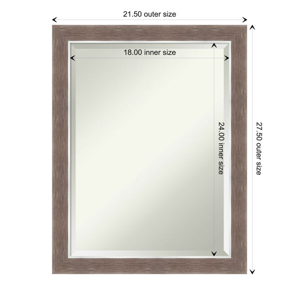 Noble Mocha 22W X 28H-Inch Bathroom Vanity Wall Mirror, image 6