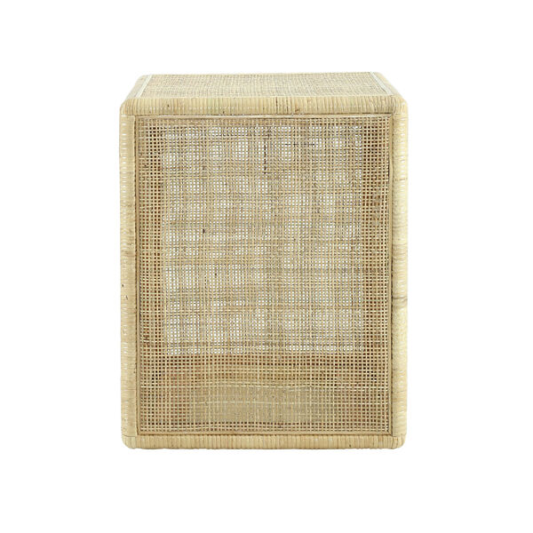 Oneka Natural Cube-Shaped Accent Table, image 1