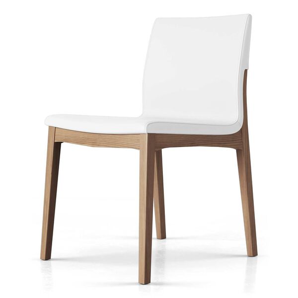 Monza White Eco Leather Chair, image 2