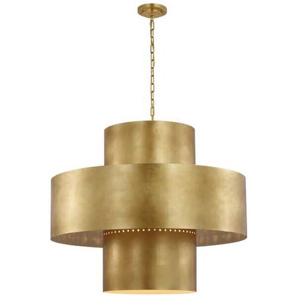 Chalmette Gold 38-Inch Eight-Light Layered Pendant by Julie Neill, image 1