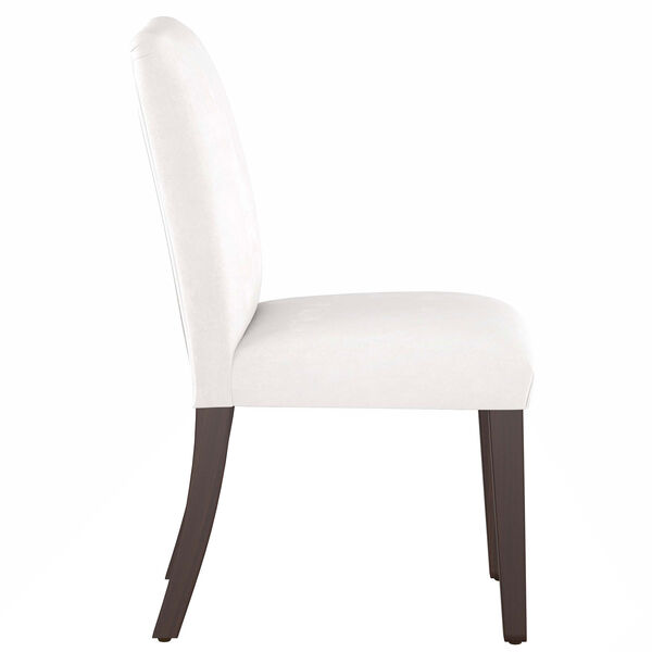 Velvet White 37-Inch Pleated Dining Chair, image 3