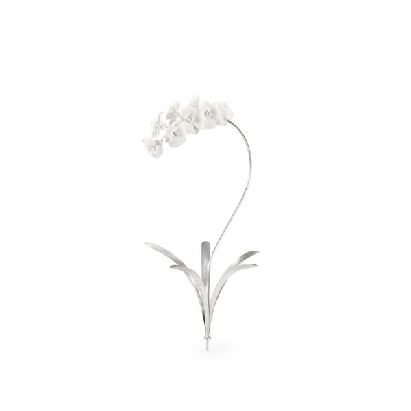 Silver 2 Orchid Stem Home Decor, image 1