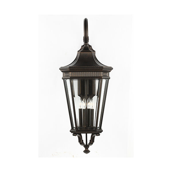 Castle Bronze 36-Inch Four-Light Wall Lantern with Clear Glass, image 2