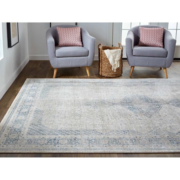 Marquette Taupe Gray Blue Area Rug, image 4