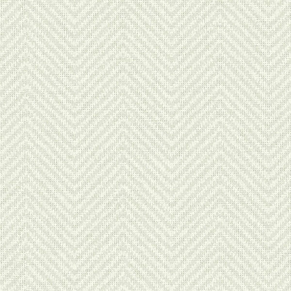 Norlander White and Off White Cozy Chevron Wallpaper - SAMPLE SWATCH ONLY, image 1
