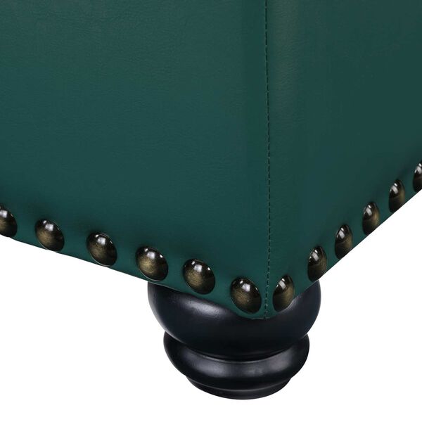 Designs 4 Comfort Forest Green Faux Leather 5th Avenue Storage Ottoman, image 6