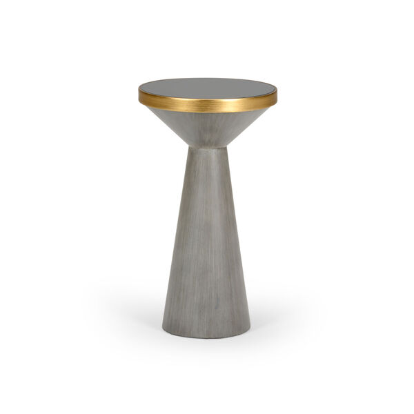 Antique Gray and Antique Gold Side table, image 1