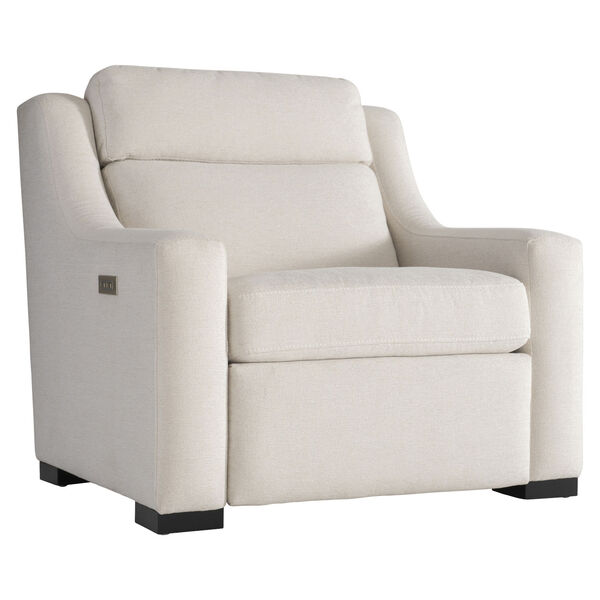 Germain White and Black Fabric Power Motion Chair, image 1