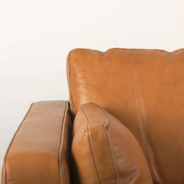 Elton Tan Leather Sofa, image 6