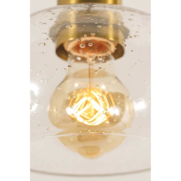 Laney Vintage Gold and Clear One-Light Mini Pendant, image 4