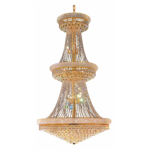 Empire Gold 32-Light Chandelier with K9 Clear Crystal, image 1