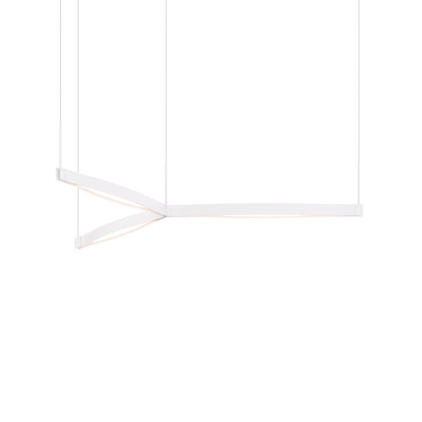 Ola Satin White 55-Inch Tri-Star LED Pendant, image 1