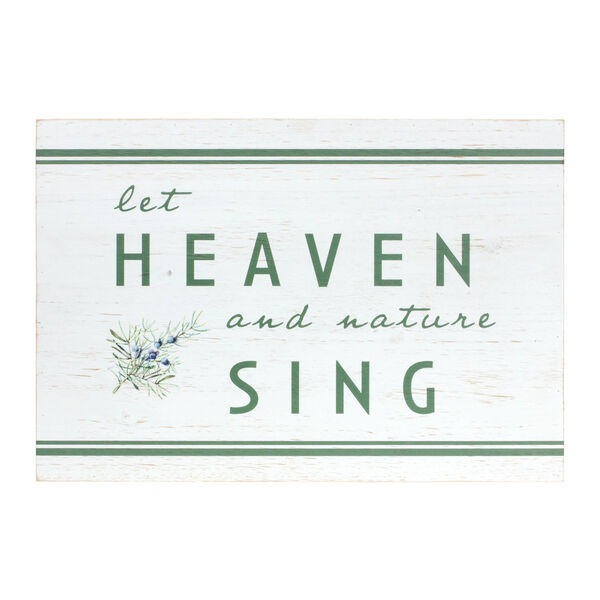 Green Heaven and Nature Sing Sign Holiday Wall Decor, image 1