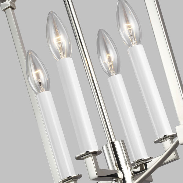 Thayer Polished Nickel Four-Light Chandelier, image 3