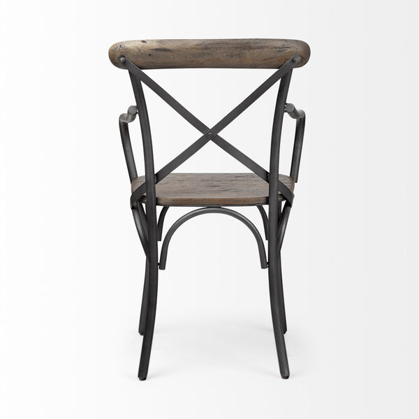 Etienne II Gray and Brown Solid Wood Dining Chair, image 5
