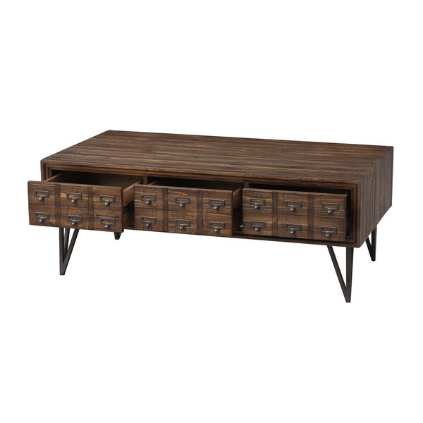 Oxford Brown Three-Drawer Coffee Table, image 3