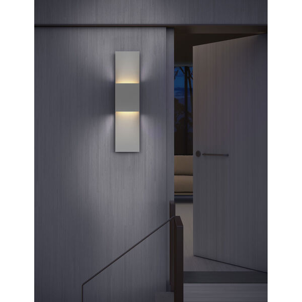 Flat Box Textured Gray LED 6-Inch Wall Sconce, image 2
