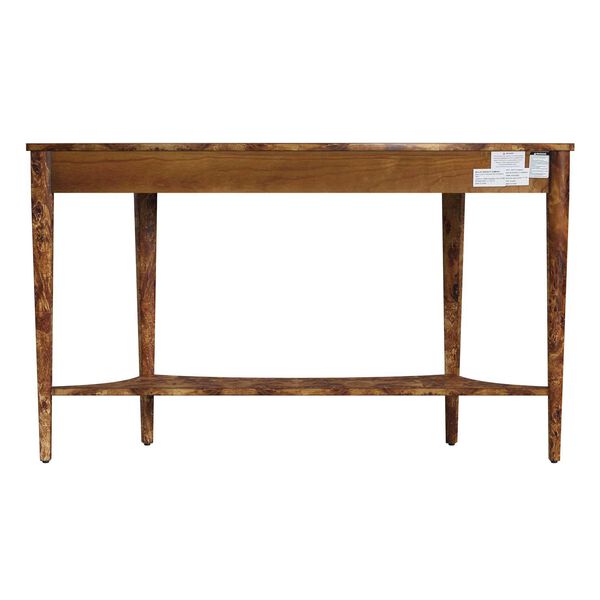 Astor Traditional Burl Demilune Console Table, image 5