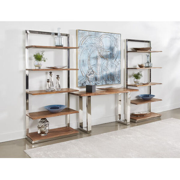 Brownstone Brown and Chrome Etagere, image 6