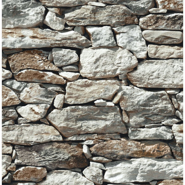 NextWall Stone Wall Peel and Stick Wallpaper, image 2