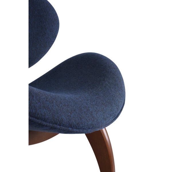 Modern Brown and Navy Accent Slipper Chair, image 5