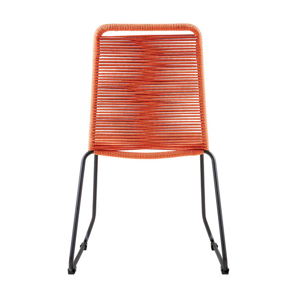 Shasta Black Orange Outdoor Dining Chair, Set of Two, image 4