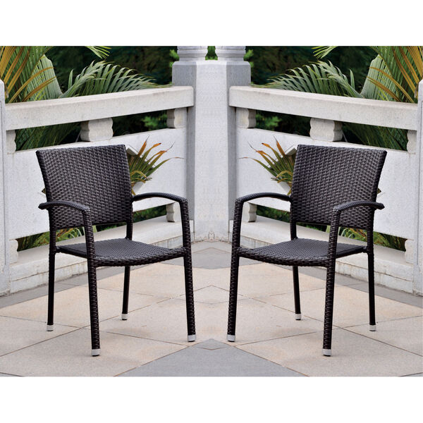 Barcelona Black Square Back Dining Chair, Set of Six, image 1