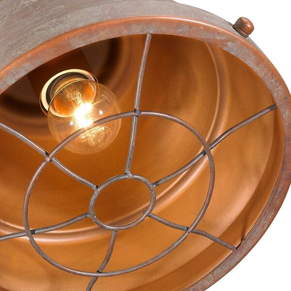 Bartlett Copper Patina One-Light Cage Mini Pendant, image 3