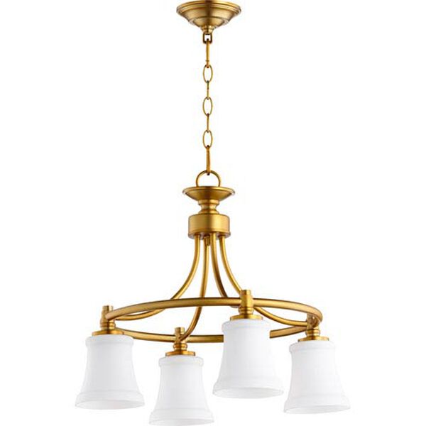Atherton Aged Brass 21-Inch Four-Light Chandelier, image 1