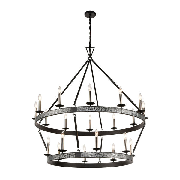 Impression Oil Rubbed Bronze and Satin Nickel 20-Light Chandelier, image 1
