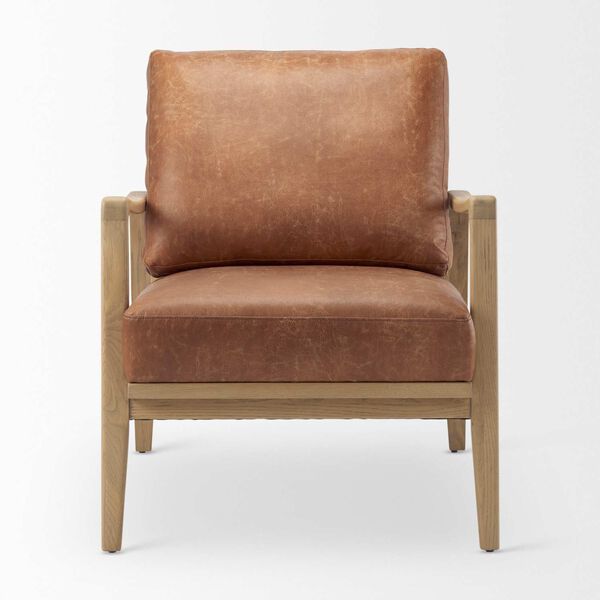 Raeleigh Tan Faux Leather Accent Chair, image 2