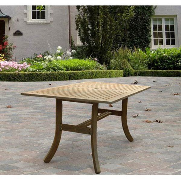 Renaissance Outdoor Hand-scraped Hardwood Rectangular Table, image 4