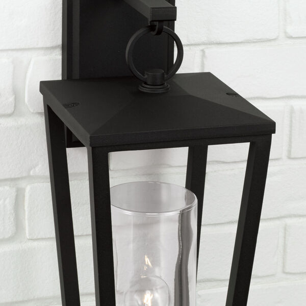 Elliott Black One-Light Outdoor Wall Mounted with Clear Glass, image 2