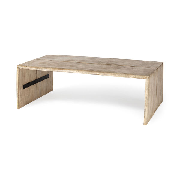 San II Brown Rectangular Solid Wood Coffee Table, image 1