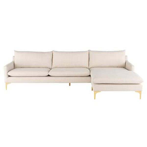 Anders Sand Gold Sectional Sofa, image 1
