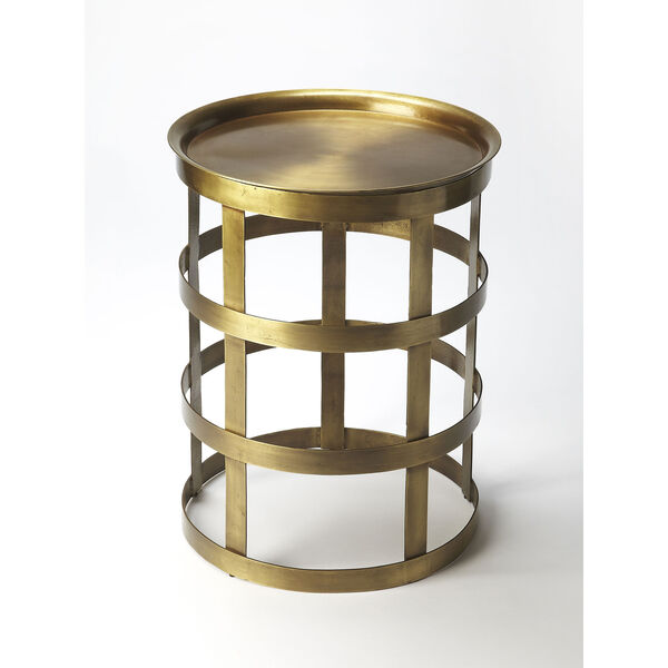 Regis Industrial Chic Accent Table, image 1
