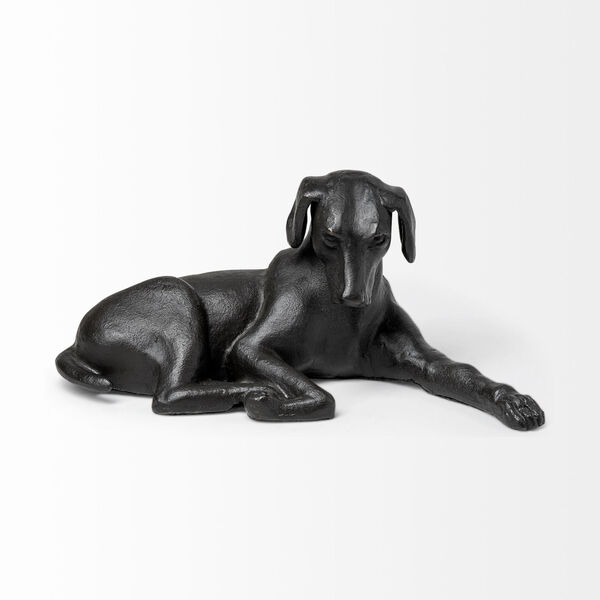 Czar Black Cast Metal Labrador Retriever Figurine, image 2