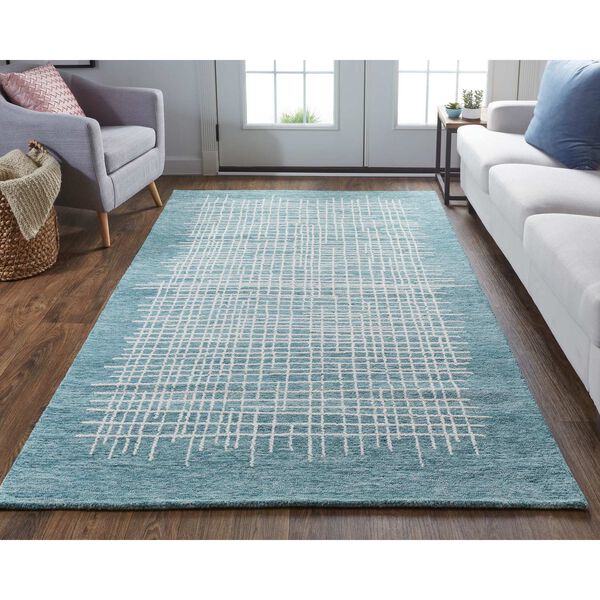 Maddox Light Blue Ivory Rectangular 3 Ft. 6 In. x 5 Ft. 6 In. Area Rug, image 2
